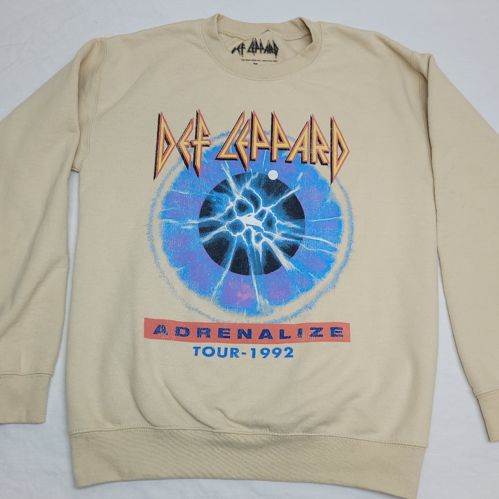 Def Leppard Sweatshirt Adrenalize 1992 Tour Sweatshirt Goodie Two Sleeves Small